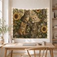 thumbnail image 5 of Cats Among Sunflowers and Garden Leaves, Cozy Vintage Style for Cat Lovers, Botanical Animal Wall Art, Housewarming Gift, Tapestry Wall Hanging for Bedroom and Living Room, 5 of 7