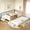 Beige, variant on AUU Twin Size Bed with Built-In Bookshelves, Small Staircase, Safety Rails and Pull-Out Trundle – Space-Saving Design