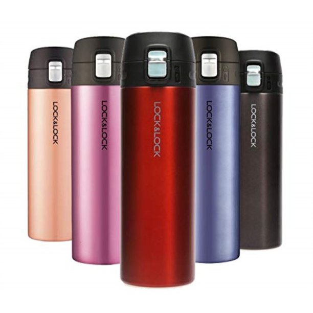 lock & lock lhc3224r vacuum insulated thermal travel mug, red Walmart