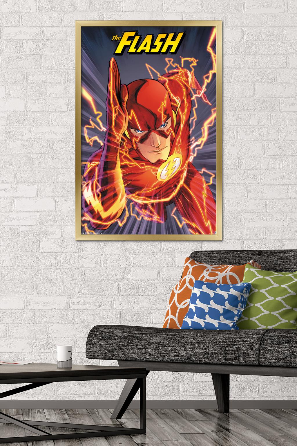 DC Comics - The Flash - Speed Wall Poster, 22.375" x 34", Framed