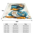 thumbnail image 3 of Rateoe Cute Sunflower Blue Duck Print Fuzzy Fleece Throw Blanket Extra Large,Super Soft,Fluffy and Warm Blankets for Couch,Bed,All Season Use (60"x50"), 3 of 8