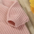 thumbnail image 5 of Wassery Toddler Baby Fall Winter Sweaters for Boys Girls Kids Long Sleeve Solid Thick Knitted Pullover 9M 12M 18M 24M 3T 4T 5T Loose Fit Warm Knitwear Tops, 5 of 5
