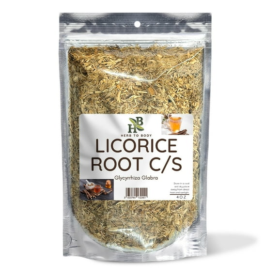 Herb To Body Licorice Root C/S | Cut & Sifted | Glycyrrhiza Glabra | Wildcrafted | 4oz