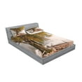 thumbnail image 2 of Ambesonne Tree Fitted Sheet & Pillow Sham Set, Snowy Nature Wintertime, Full, Multicolor, 2 of 2