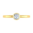 thumbnail image 3 of 1/4 Carat Bezel Set Diamond Solitaire Engagement Ring Band in 10K Yellow Gold (Ring Size 5.5), 3 of 6