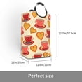 thumbnail image 3 of Vsdgher Cups of Tea Print Square Laundry Bag Large Collapsible Dirty Clothes Bags With Handles Waterproof Essentials Storage For College Dorm, Family, 3 of 6