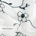 thumbnail image 4 of Floral Voile Sheer Curtains for Living Room Plum Flower Embroidery Sheer Curtains and Drapes, Grommets Design, 52×95 Inch, 2 Pieces,Navy, 4 of 5