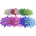 thumbnail image 5 of Glitter Snowflake Ornament, Ongmies Snowflake Ornaments with Glitter Finish - Multi-Color Shimmering Decor for Crafts, Christmas Decorations Indoor, 5 of 9