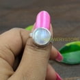 thumbnail image 2 of Natural Blue Rainbow Moonstone 925 Sterling Silver Handmade Statement Ring Gift Jewelry For Women, 2 of 5