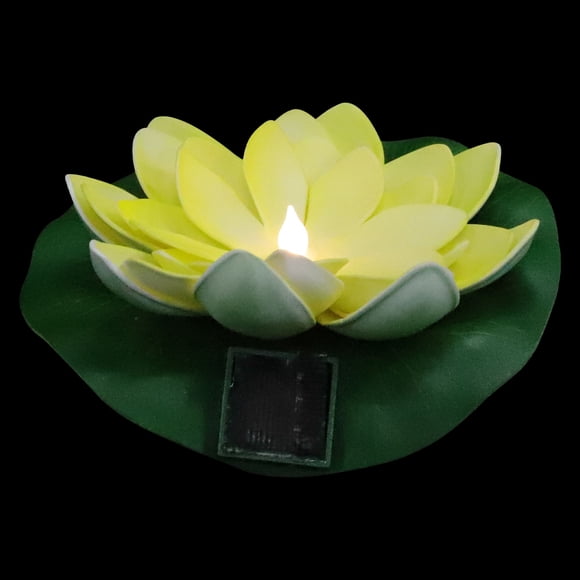 WHAMVOX Yellow Solar Flower Light Outdoor Decoration for Garden Pool Table Desk Durable Plastic 3.5 inch