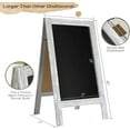 thumbnail image 2 of TEAKMAMA Chalkboard Signs 40x20 Standing A Frame Chalk Board Easel Sign Sandwich Board Signs Outdoor, Double Sided Blackboard for Business, Cafe, Weddings, White, 2 of 12