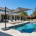 thumbnail image 4 of 10 Ft Gray Square Cantilever Patio Umbrella with 360° Rotation, Tilt Adjustment, and Heavy-Duty Offset Polyester Canopy – Ideal for Deck & Outdoor Use, Base Not Included, 4 of 13