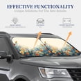 thumbnail image 3 of Kdxio Floral Mountain Landscape Print 2-Piece Sun Shade Front Windshield - Foldable Car Front Window Sunshades for Most Sedans SUV Truck, 3 of 5