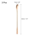 thumbnail image 2 of Unique Bargains Long Handle Spoon, 3Pcs 7.87-Inch Stainless Steel Cocktail Stirring Spoons for Mixing, Drink (Light Gold), 2 of 7
