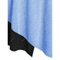 thumbnail image 4 of Tank Top Asimétrico con Estampado de Color Bloque en Talla Extra Rosegal  Camisetas sin mangas de talla grande, 4 of 5