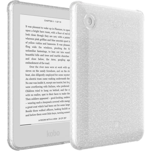 TUDIA for Kobo Clara 2E Case 6", [SKN] Semi-Transparent TPU Bumper Case Cover (Crystal Clear)
