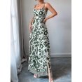 thumbnail image 4 of Women'S Jumpsuit Casual One-Piece Boho Summer Outfits Strap Wide Leg Long Pants Rompers Green S, 4 of 10