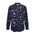 thumbnail image 5 of TaTaai Womens Fashion Print Long Sleeve Shirt Round Neck Casual Polyester Blouse Lightweight Soft Tops Asian Fit Small Gift, 5 of 5