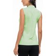 thumbnail image 5 of MoFiz Women's Golf Polo Sleeveless Shirt Quick Drying Casual Workout Tops Shirts Light Green XS, 5 of 5