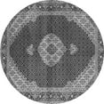 thumbnail image 1 of Ahgly Company Indoor Round Medallion Gray Traditional Area Rugs, 4' Round, 1 of 1
