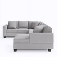 thumbnail image 4 of Harper & Bright Designs Modern Sectional Sofa Upholstered U-shaped Couch with 3 Pillows for Living Room Apartment, 4 of 8