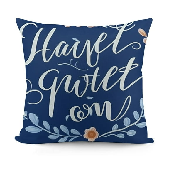 Spring Rustic Farmhouse Pillow Covers Navy Blue Quotes Words Cushion Cover Farmhouse Decor Housewarming Gifts Pillowcases for New Home