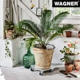 thumbnail image 3 of Wagner 11.4" Silver Square Diamond Plated Aluminum Plant Caddy – Soft Casters, 330 lbs Capacity, 3 of 5
