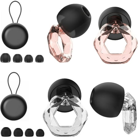 Concert Ear Plugs For Hearing Protection High Fidelity Noise Reduction Earplugs For Tinnitus Relief Ear Protection Ear Plugs For Concerts Loud Music Musicians Motorcycles Raves (Clear+Trans Ruby)