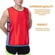 thumbnail image 4 of Paquete de 6 chalecos Pinnies para entrenamiento de fútbol, chaleco de baloncesto, equipo de entrenamiento de fútbol para adultos y niños, suministros deportivos - Rojo, 4 of 6