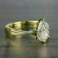 thumbnail image 2 of 2Ct Pear Cut Lab-Created Diamond Women Engagement Ring 14K Yellow Gold Plated, 2 of 4