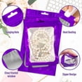 thumbnail image 3 of 300 Pcs Purple Resealable Mylar Bags 5.5x7.9 Inch, Smell Proof Foil Zipper Pouches for Food Storage, Small Business Packaging, Party Favor, Snack Bag, Airtight Seal Pouch, 3 of 7