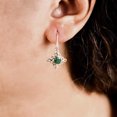 thumbnail image 4 of Celtic Knot Emerald Earrings, May Birthstone 925 Sterling Silver Dangle Earring, 4 of 4