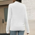 thumbnail image 5 of BLVB Womens Fall Quarter Zip Pullover Sweater Knit Lapel Neck Tops Long Sleeve Sweatshirt Lightweight Casual Outfits, 5 of 7