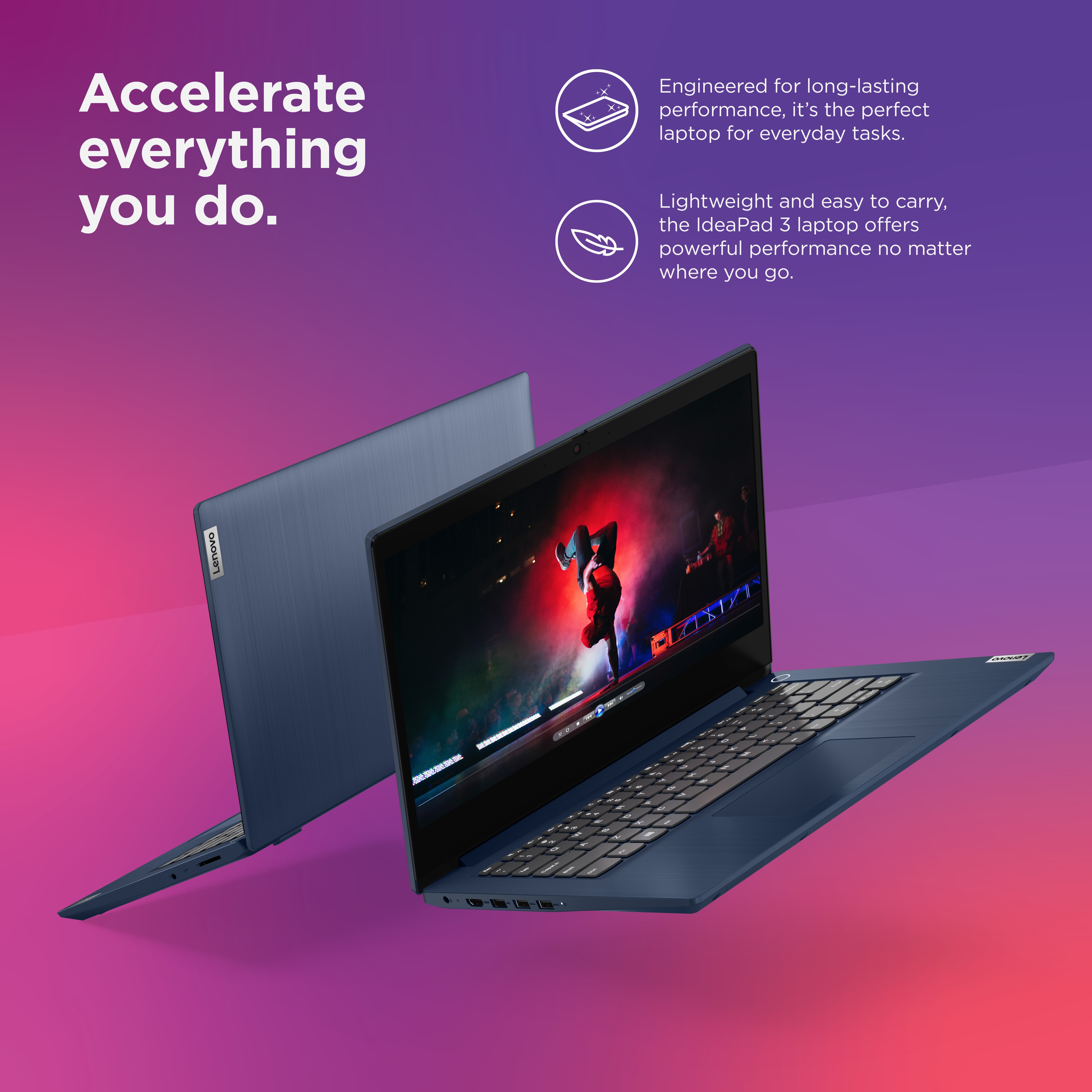 Lenovo IdeaPad 3 15.6 Touchscreen Laptop - AMD Ryzen 7 5825U - 1080p -  Windows 11 - Abyss Blue