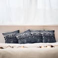 thumbnail image 3 of Ambesonne City Throw Pillow Cover 4 Pack, Dramatic View NYC Skyline, 16", Blegrey Black White, 3 of 6