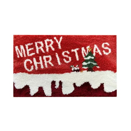 

Christmas Bathroom Blanket Soft And Cute Holiday Decoration Carpet Christmas Tree Snowflake Christmas Snowman Carpet Red19192