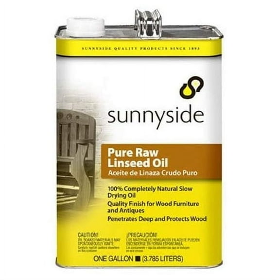 Sunnyside Pure Raw Linseed Oil Wood Finish, 1 gal