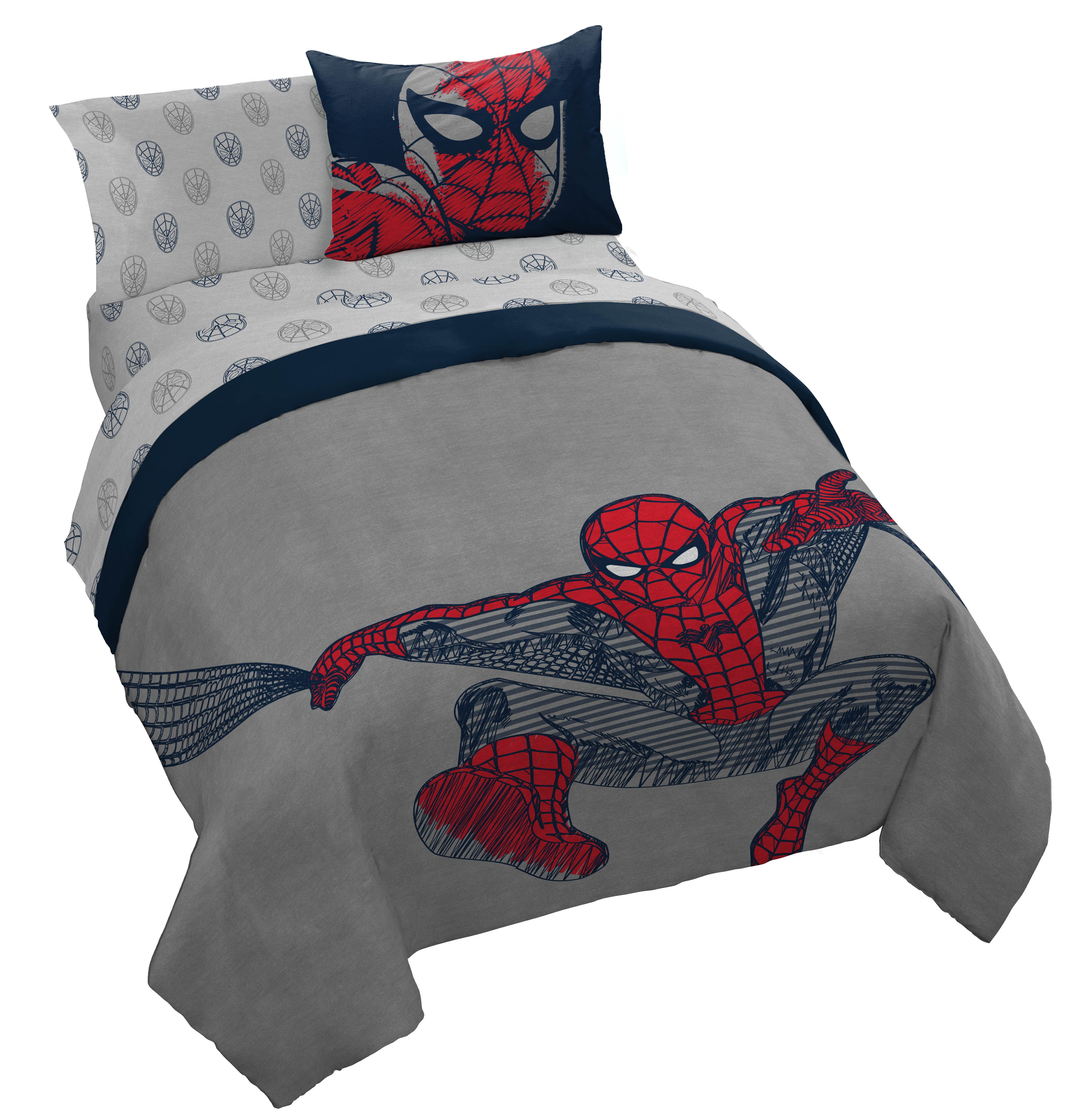 SpiderMan Dekbedovertrek Hero 140x200cm 63x63cm