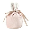 Wedding Favor Bag Plush: Decorative Rabbit Ear Drawstring Candy Bag Treat Pouch