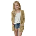 thumbnail image 4 of UQJfacai Girls Cardigan Corduroy Open Front Long Sleeve Oversized Sweaters Spring Fall Kids Casual Outerwear with Pockets 5-14 Years, 4 of 8