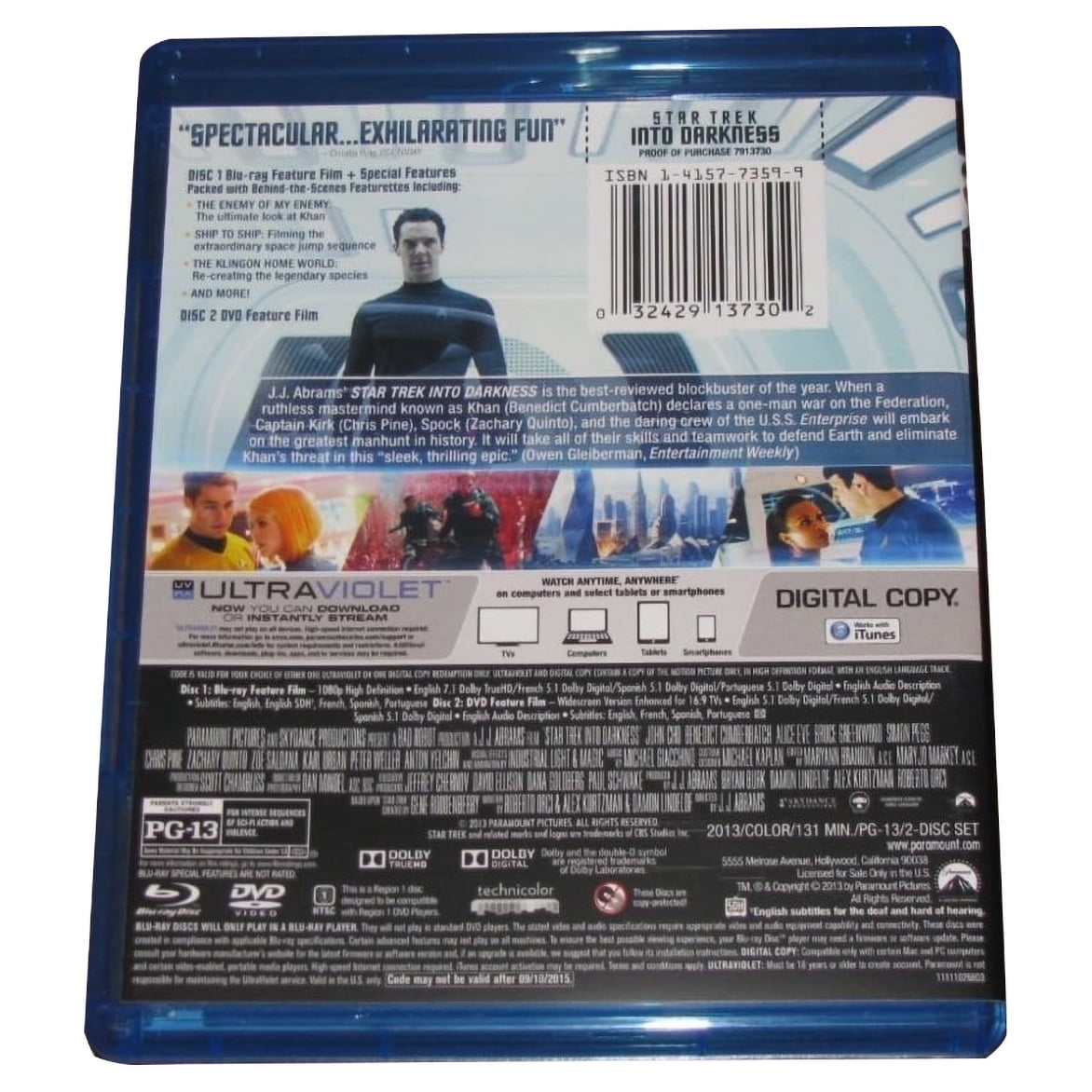 Star Trek Into Darkness [Blu-ray] - Walmart.com