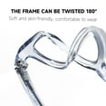 thumbnail image 4 of Teens Optical Glasses Plastic Rectangular Frame Spring Hinge Size 53 Flexible Bendable Kids 10+Y, 4 of 5