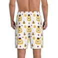 thumbnail image 3 of Easygdp Bees and Flowers Men's Short Pajama Pants, Sleep Shorts, Household Pants, Casual Pants with Pockets - 3X-Large, 3 of 9