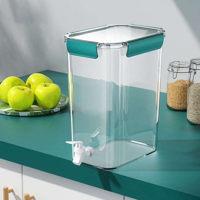 BRIGHTFUFU 2Pcs Juice Container with Spigot Plastic Liquid Storage for Restaurants and Cafes