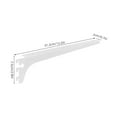 thumbnail image 2 of unbranded 2Pcs White Cold Rolled Steel Shelf Support Brackets with Antislip Surface for Home Shelving, 2 of 8