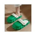 thumbnail image 5 of Fangasis Unisex Warm House Slippers Comfort Fuzzy Slipper Closed Toe Plush Lined Clog Night Out Slip Reaistant Winter Clogs Green (Woman) 5.5-6, 5 of 5