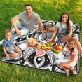 thumbnail image 7 of Bohemian Pattern Outdoor Picnic Blanket, Foldable Waterproof Beach Mat, Portable Beach Blanket for Beach Camping, Hiking, Family Concerts, 7 of 7