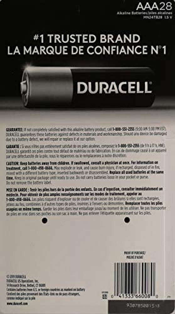 Duracell 1.5V CopperTop AAA Alkaline Batteries, 28 Pack