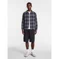thumbnail image 2 of No Boundaries Boxy Fit Grunge Flannel Shirt with Long Sleeves, Men's XS-4XLT, 2 of 6