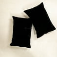 thumbnail image 3 of The Art Box Crushed Velvet Pillow Cover Cushion Covers Solid Throw Pillowcase for Bed Couch Sofa Bedroom, Soft Cozy Bedding King Pillowcases, Black, 20 x 40 in, Pack of 2, 3 of 5